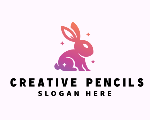 Gradient Little Rabbit logo design