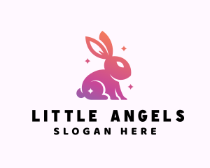 Gradient Little Rabbit logo design