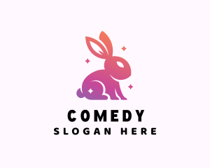 Gradient Little Rabbit logo design