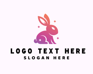 Advertising - Gradient Little Rabbit logo design