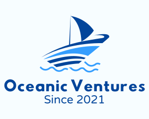 Ocean Small Boat logo design