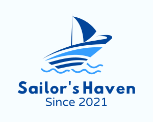 Ocean Small Boat logo design