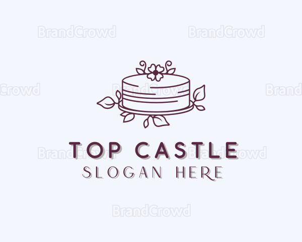 Wedding Flower Cake Logo