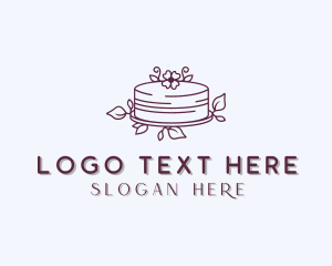 High Tea - Wedding Flower Cake logo design
