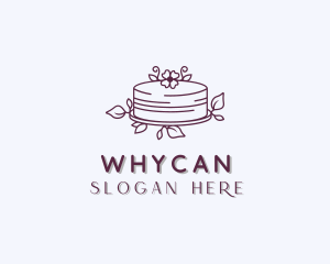 Wedding Flower Cake Logo