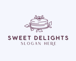 Cake - Wedding Flower Cake logo design