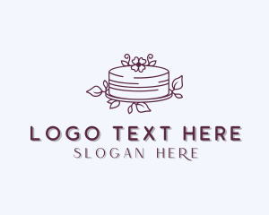 Pastry - Wedding Flower Cake logo design