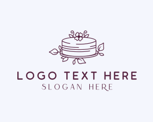 Wedding - Wedding Flower Cake logo design