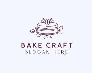 Wedding Flower Cake logo design