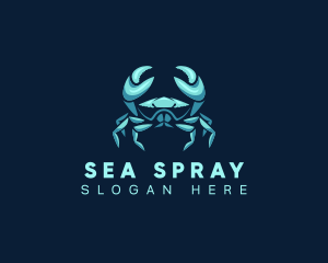 Sea Shellfish Crab logo design