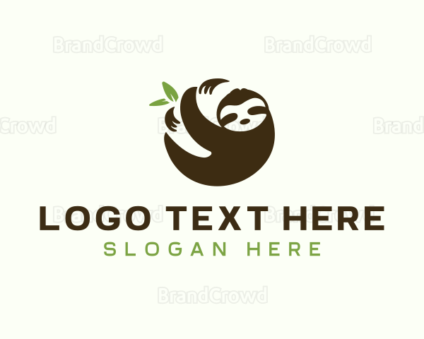 Sloth Wildlife Animal Logo