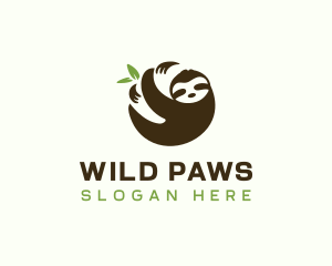 Sloth Wildlife Animal logo design