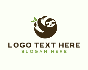 Sloth Wildlife Animal Logo