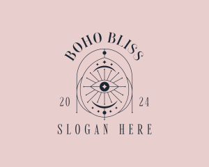 Boho Cosmic Eye logo design