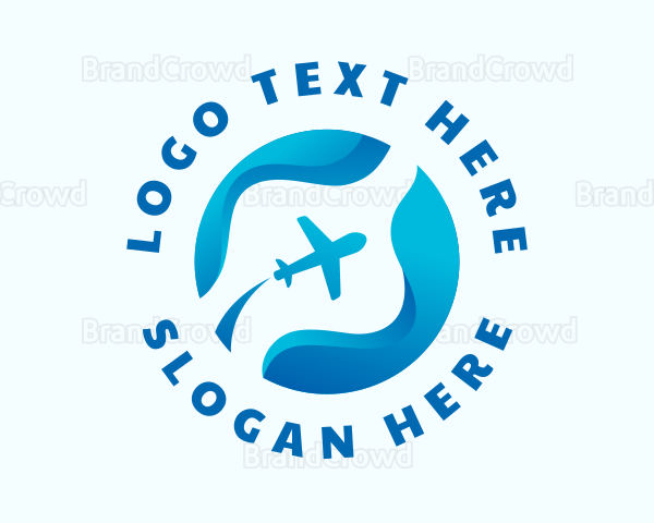 Travel Airplane Transportation Logo