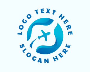 Private Plane - Travel Airplane Transportation logo design