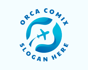 Travel Airplane Transportation Logo