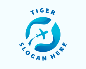 Travel Airplane Transportation Logo