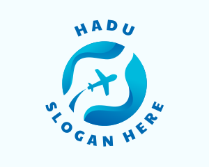 Round - Travel Airplane Transportation logo design