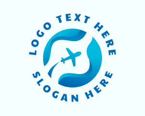 Travel Airplane Transportation Logo