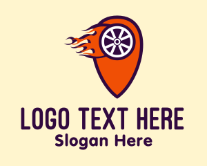 Wheel - Blazing Wheel Locator logo design