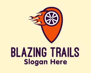 Blazing Wheel Locator logo design