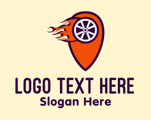 Car - Blazing Wheel Locator logo design