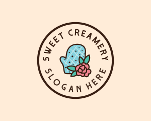 Flower Mitts Baking logo design