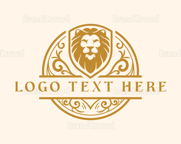 Shield Lion Luxury Logo