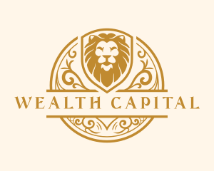 Shield Lion Luxury logo design