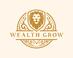 Shield Lion Luxury logo design