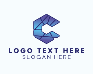 Letter Be - Tech Startup Letter C logo design