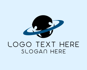 Globe - Human Resources Planet logo design