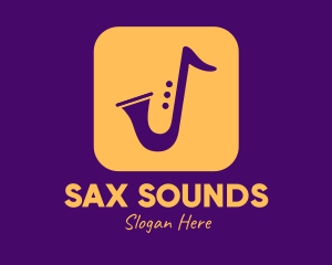 Sax - Golden Saxophone Mobile Application logo design