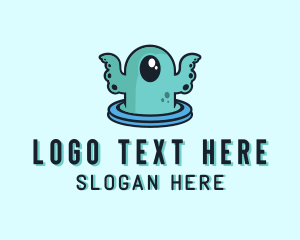 Online Game - Cyclops Sea Monster logo design