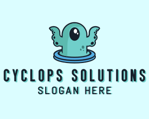 Cyclops - Cyclops Sea Monster logo design