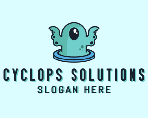 Cyclops Sea Monster logo design