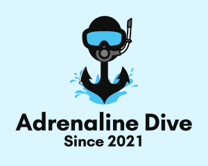 Scuba Diving Anchor  logo design