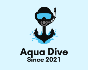 Scuba Diving Anchor  logo design