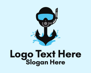 Scuba Diving Anchor  Logo