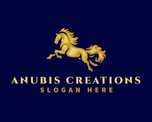 Running Stallion Horse logo design