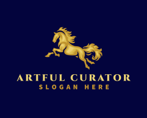 Running Stallion Horse logo design