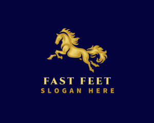 Running - Running Stallion Horse logo design