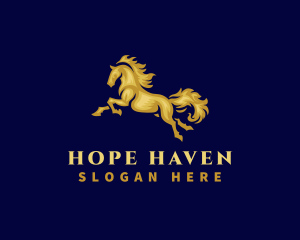 Pawnshop - Running Stallion Horse logo design