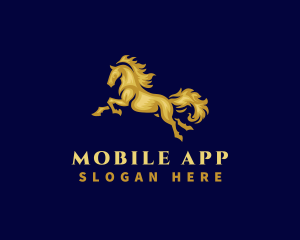 Vip - Running Stallion Horse logo design