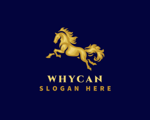 Stallion - Running Stallion Horse logo design