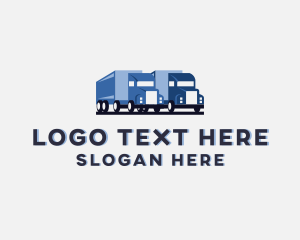 Trucker - Cargo Shipping Vehicle logo design