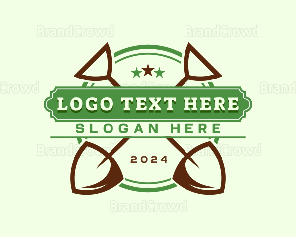 Shovel Landscaping Tool Logo