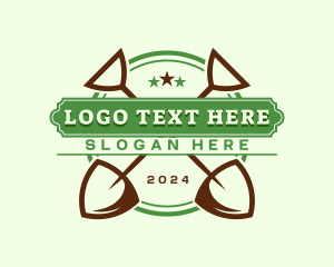 Shovel Landscaping Tool Logo