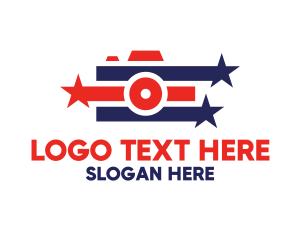 United States - Stars Stripe Camera logo design
